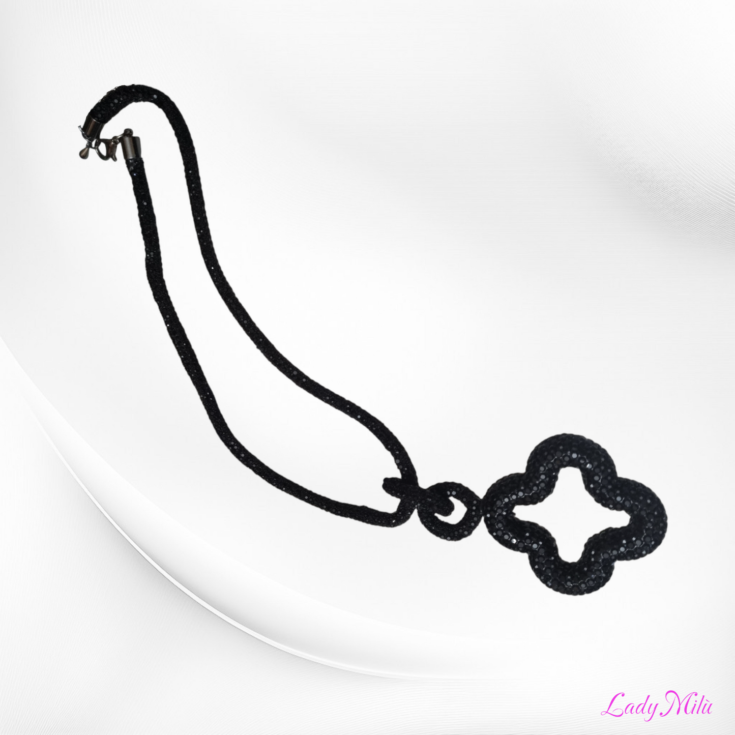 Collana swarosky nera