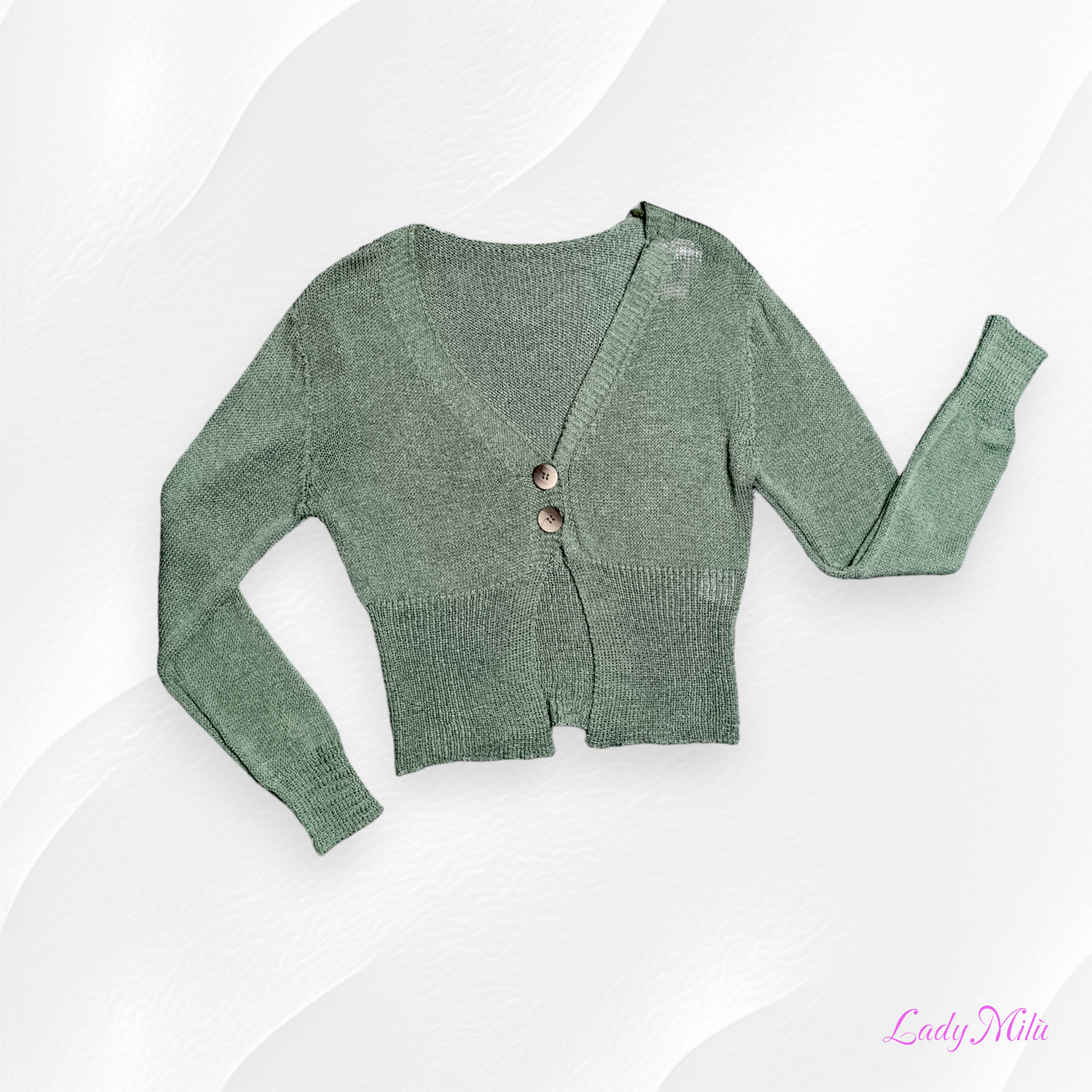 Maglia filo aperta verde militare