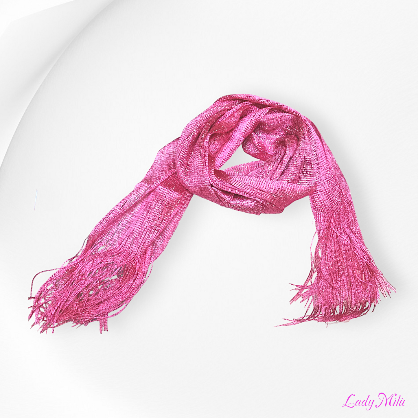 Pashmina laminata fucsia