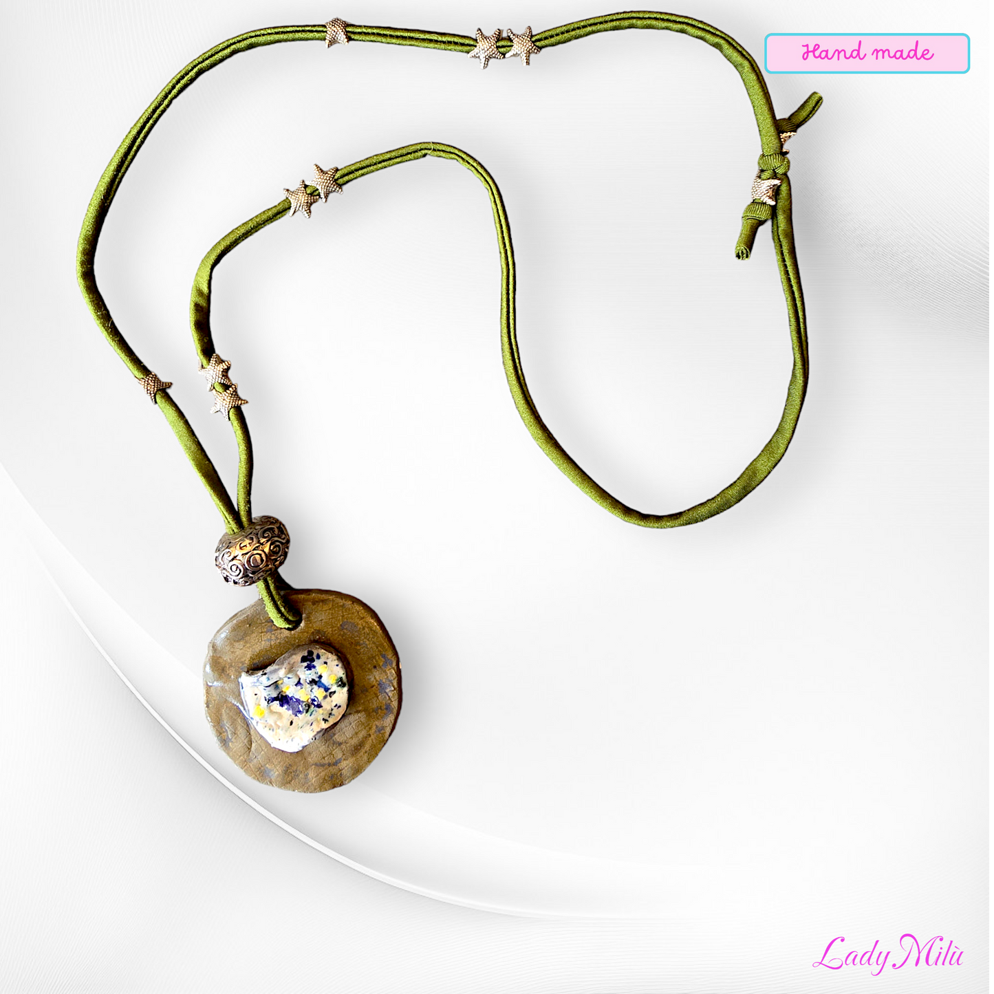 Collana stelline e ceramica