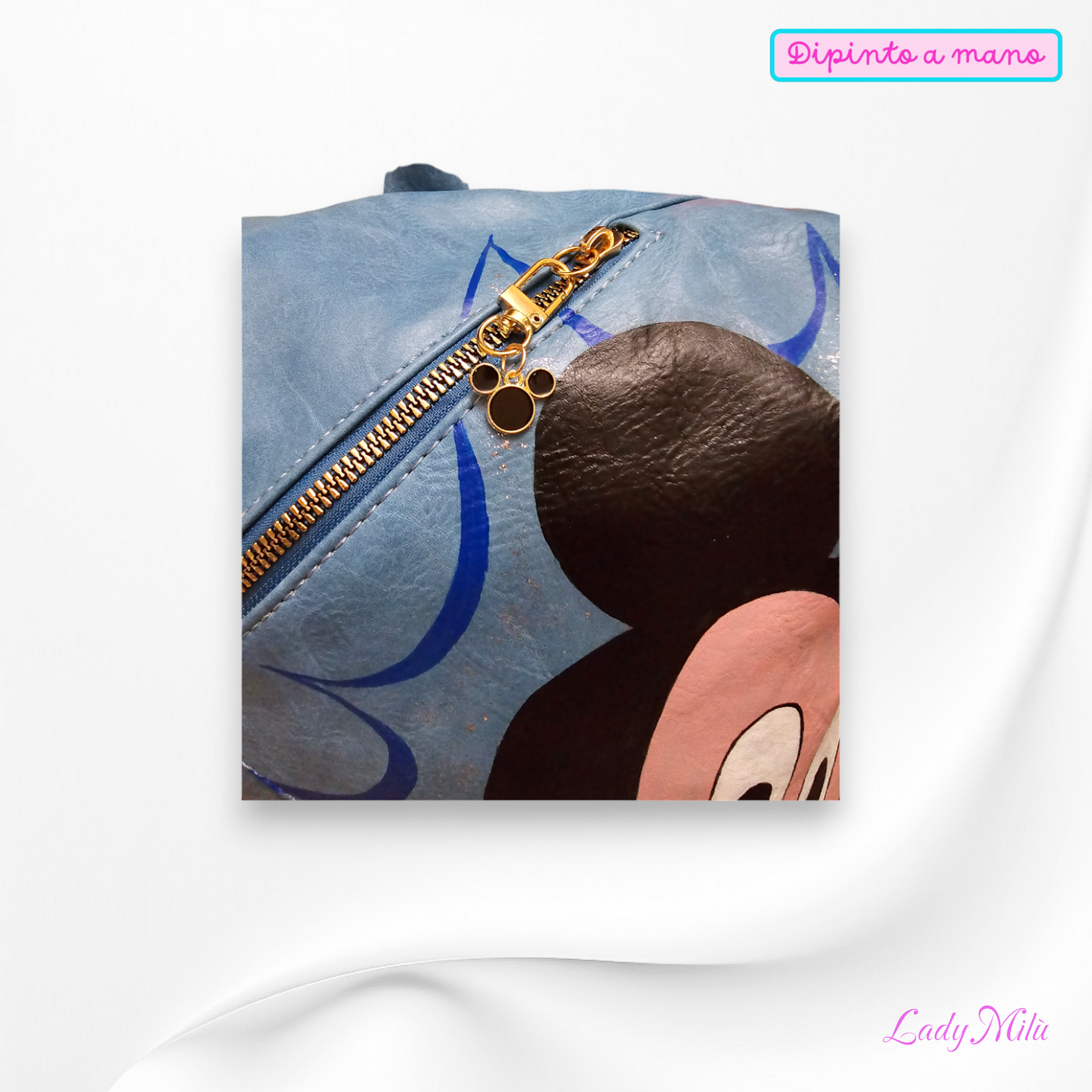 Zaino Disney con Topolino dipinto a mano