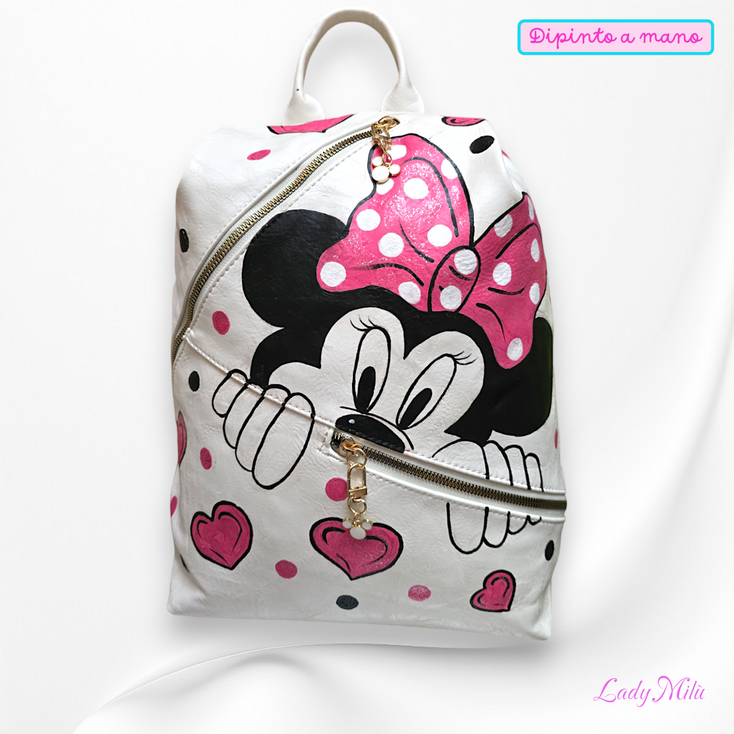 Zaino Disney con Minnie dipinto a mano