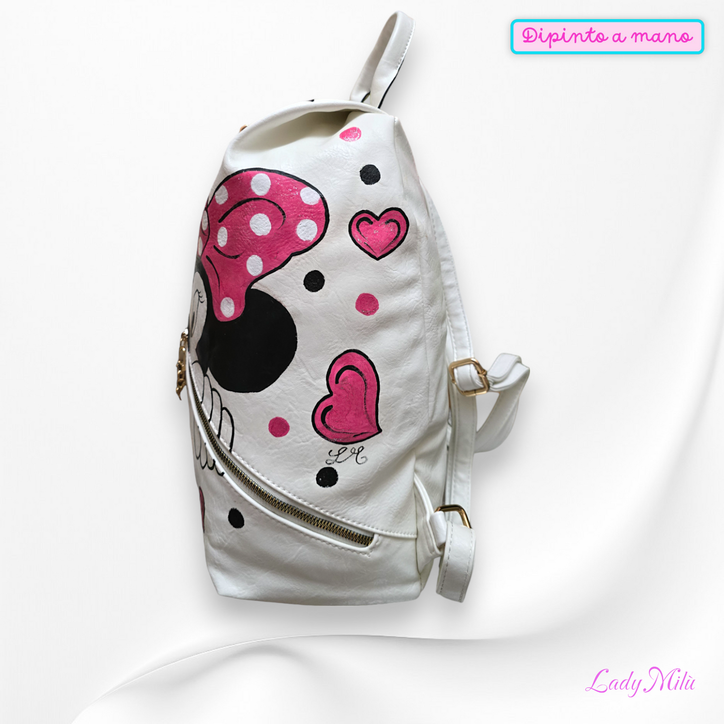 Zaino Disney con Minnie dipinto a mano