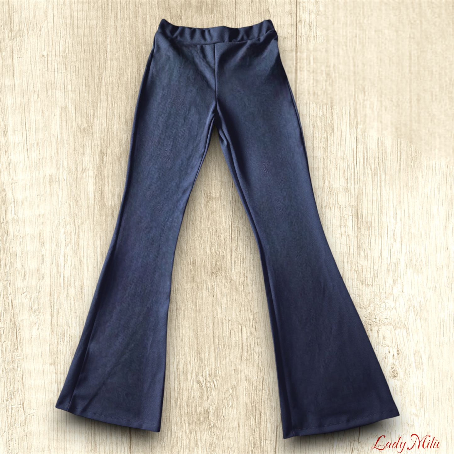 Pantalone zampa blu elasticizzato
