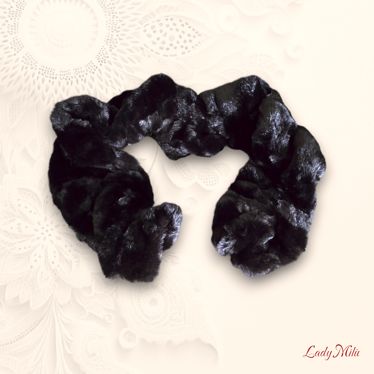 Sciarpa pelliccia nera