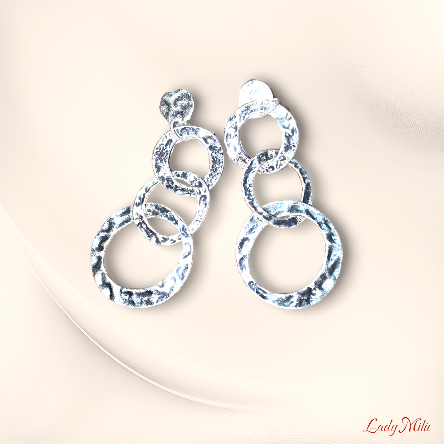 Orecchini anelli argento
