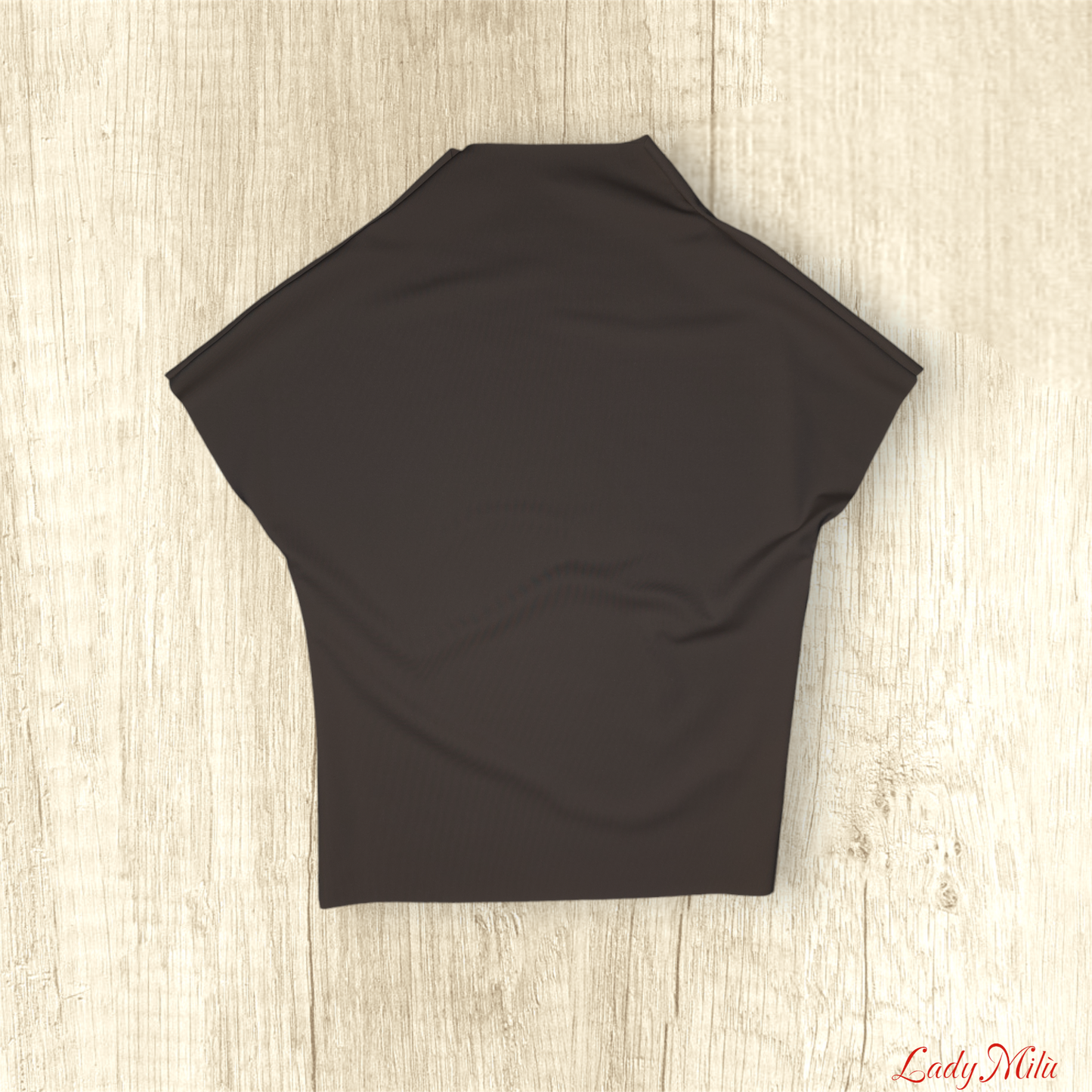 Blusa elasticizzata nera