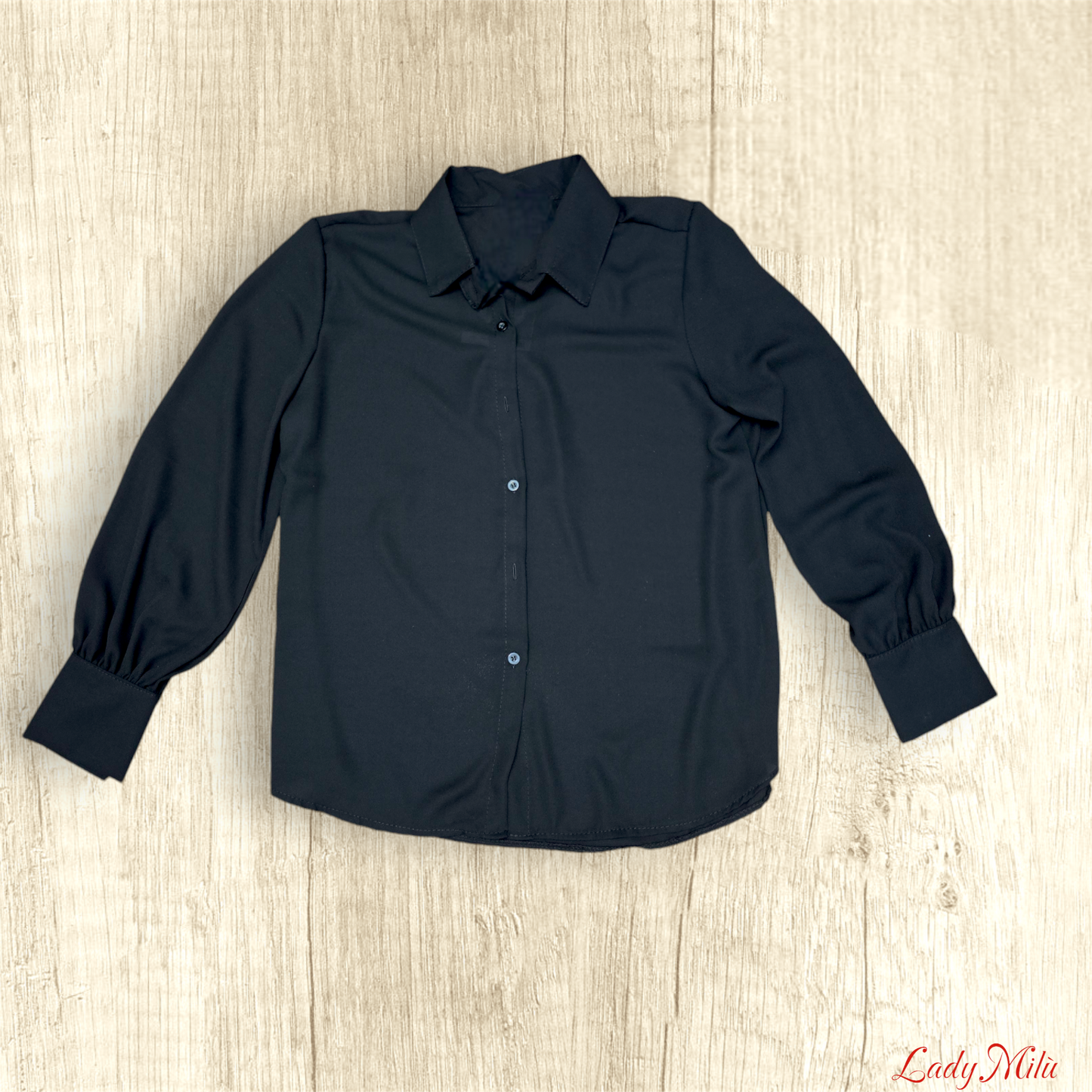 Camicia nera chiffon