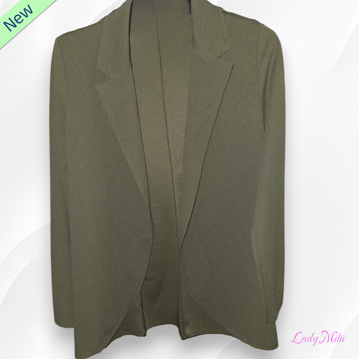 Giacca verde militare taglio vivo