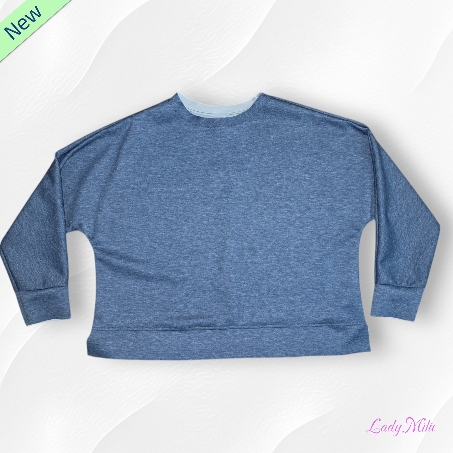 Maglia effetto denim elasticizzata