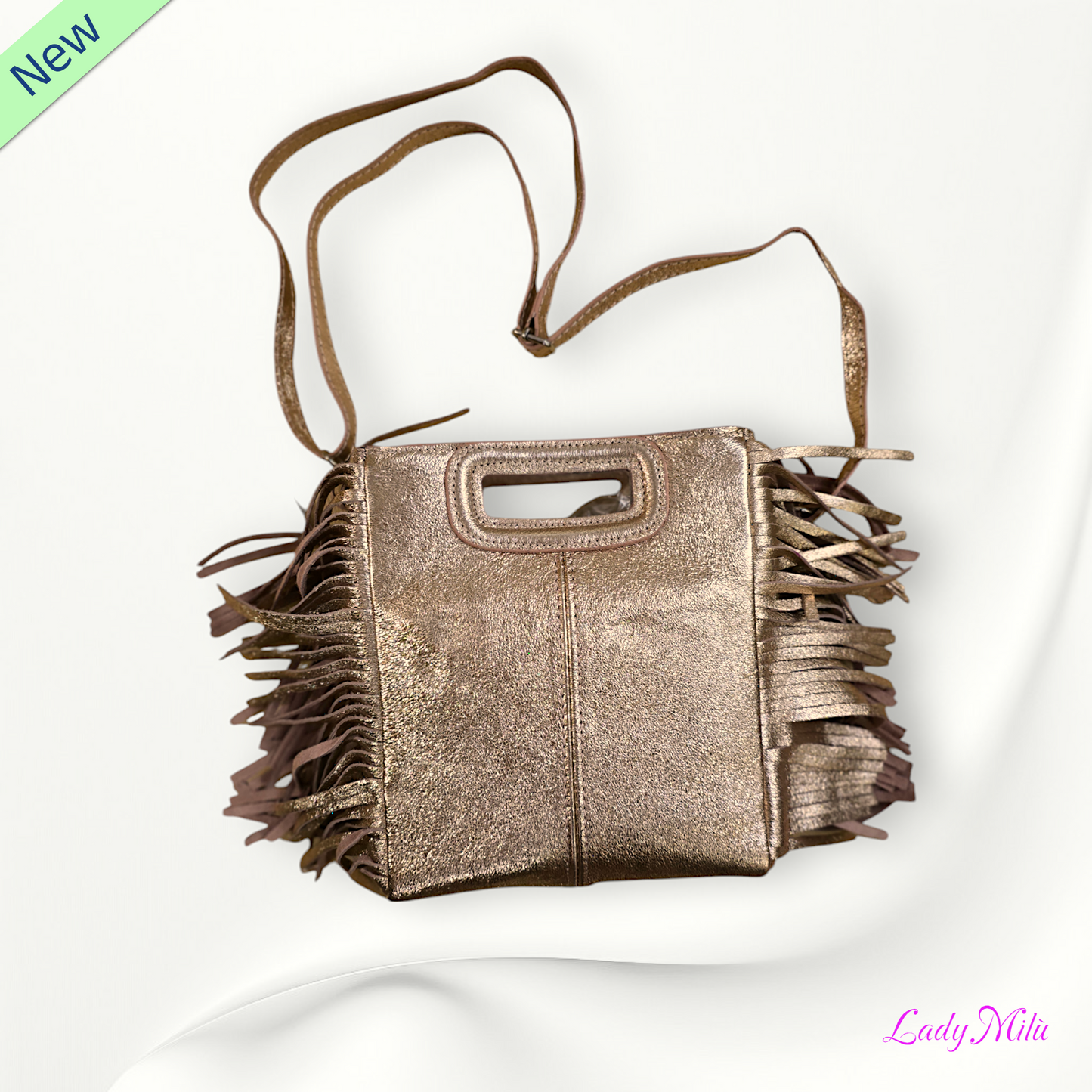 Borsa vera pelle bronzo