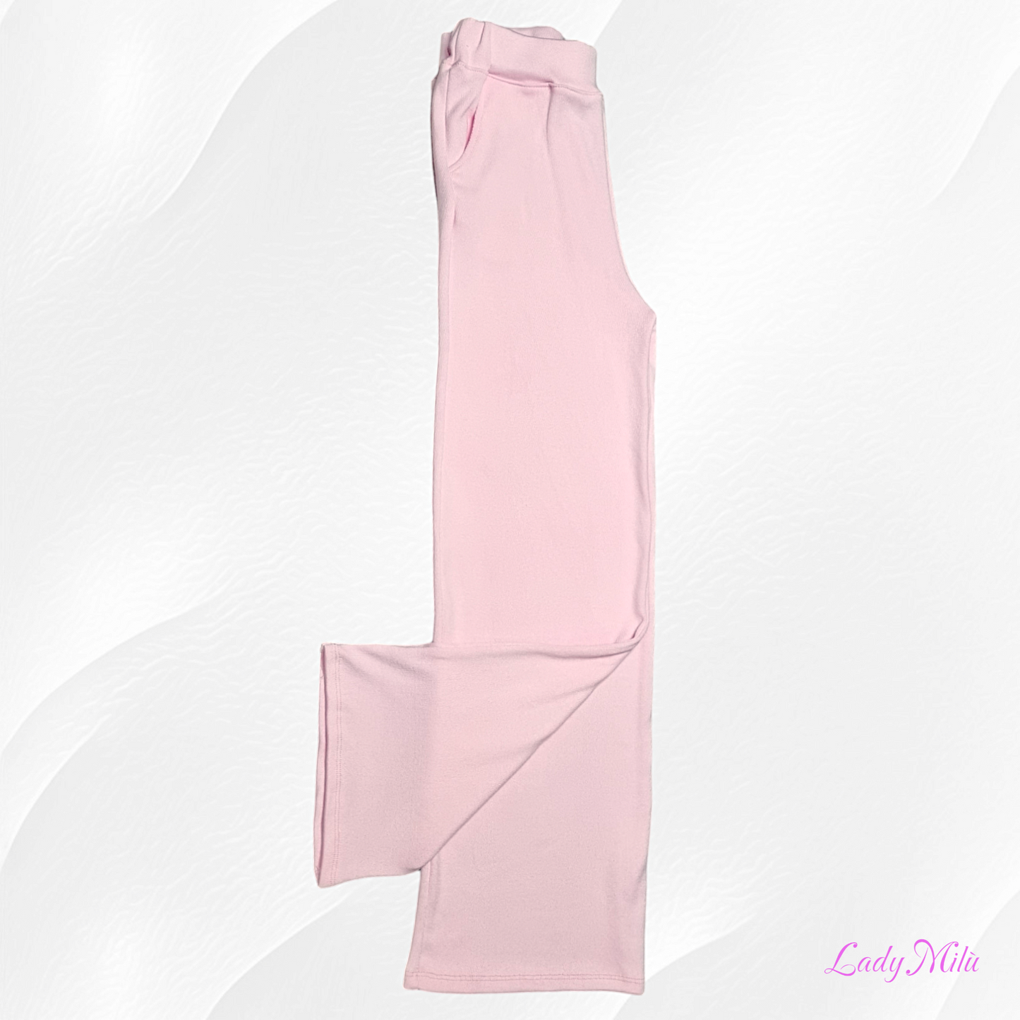 Pantalone morbido rosa
