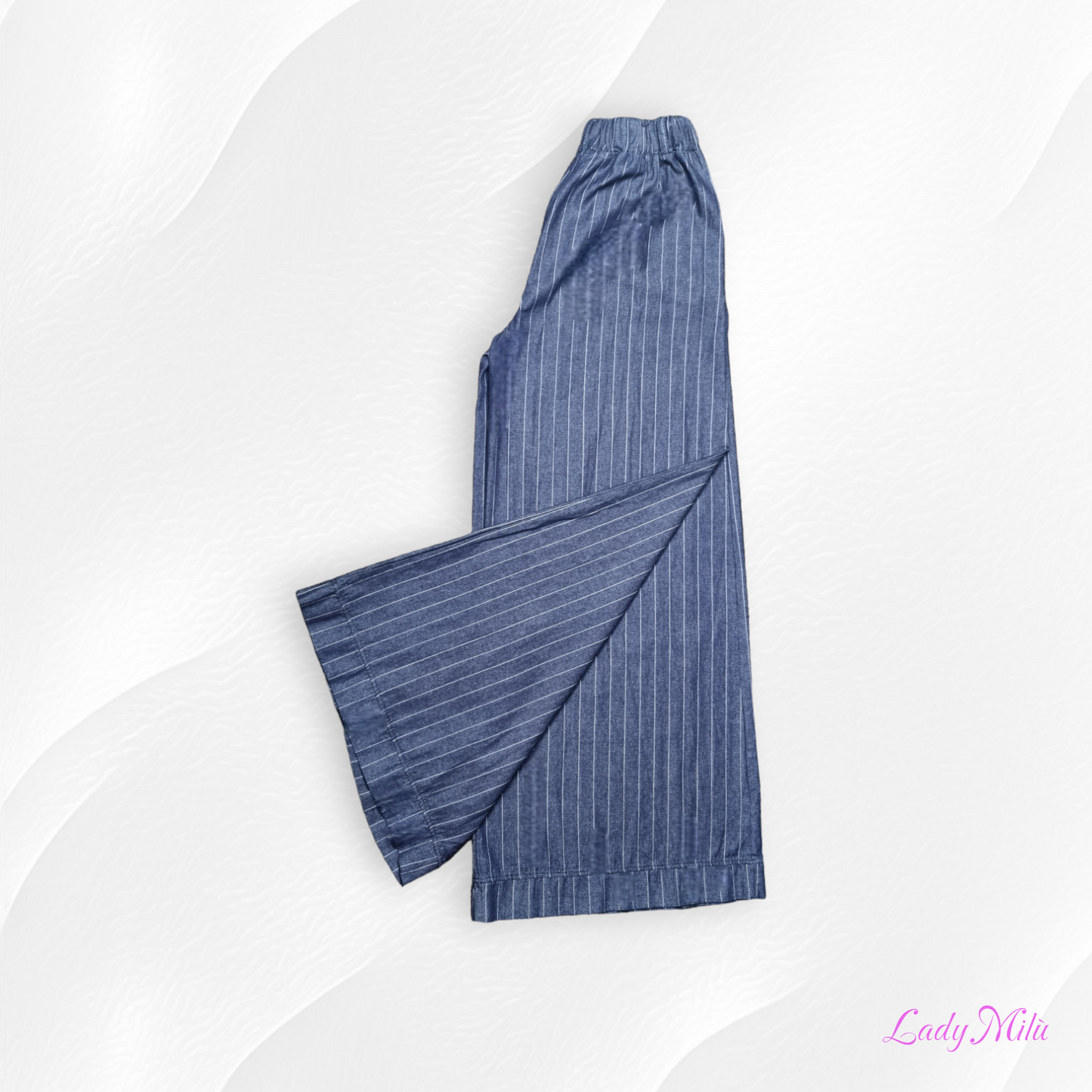 Jeans scuro gessato
