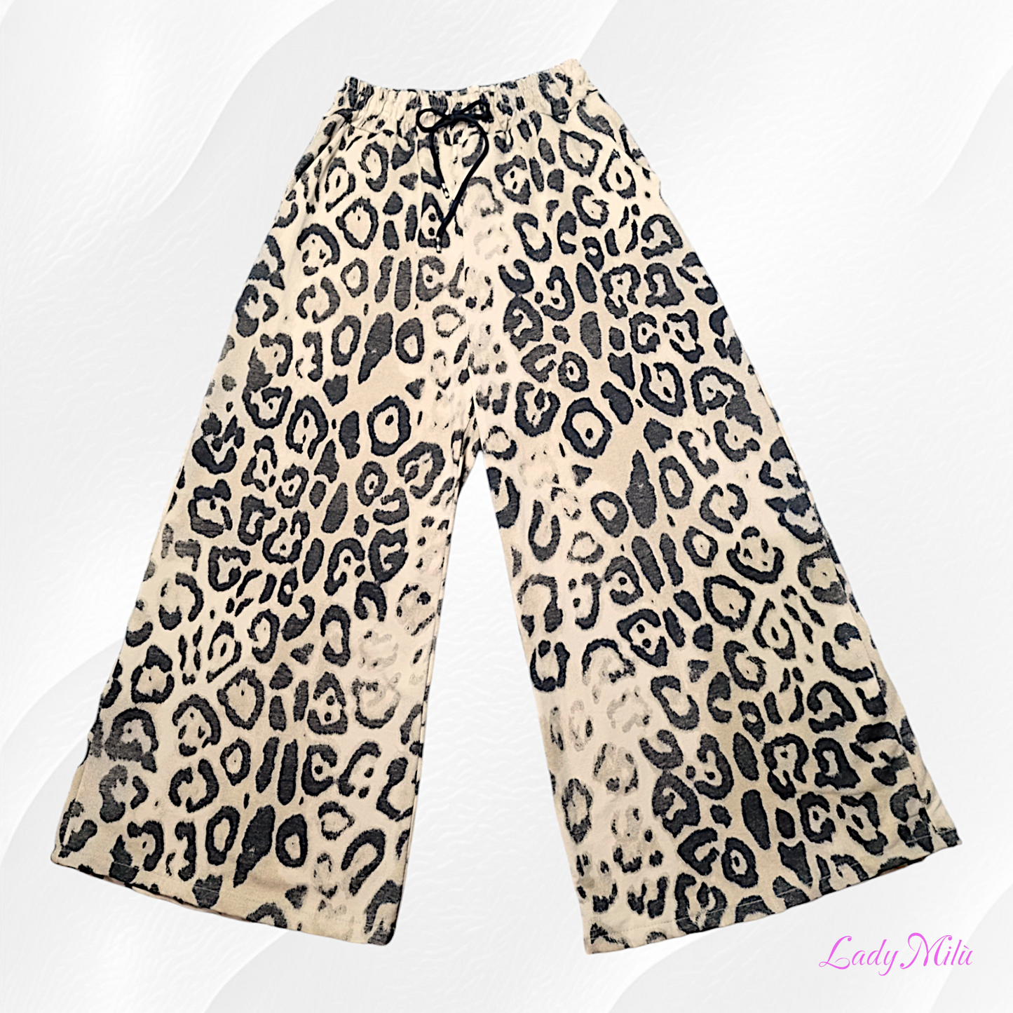 Pantalone garzato maculato