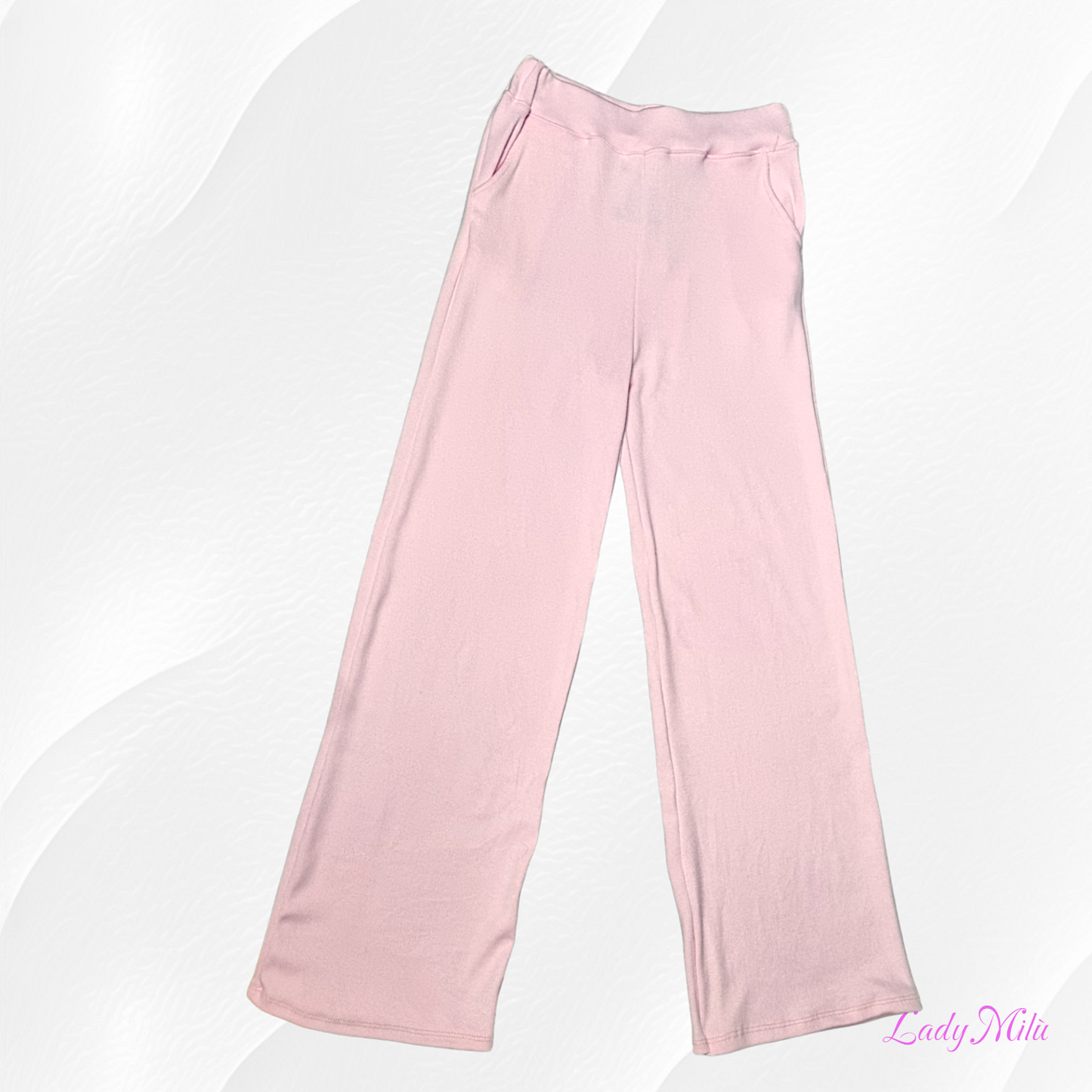 Pantalone morbido rosa