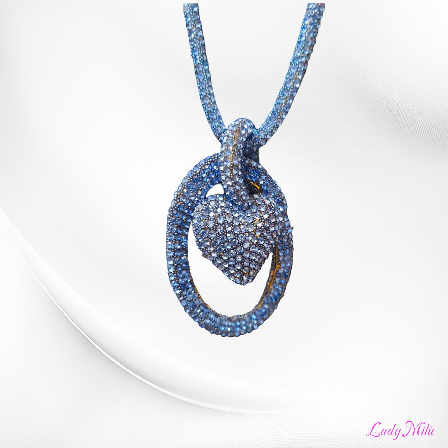 Collana swarosky azzurra