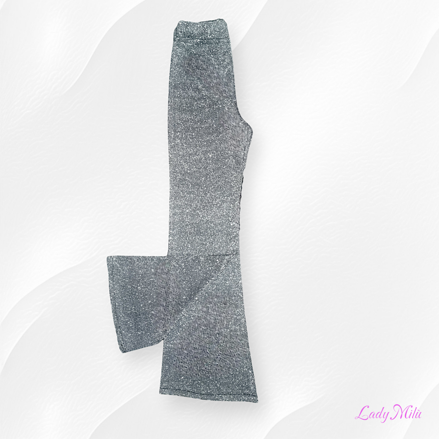 Pantalone laminato argento