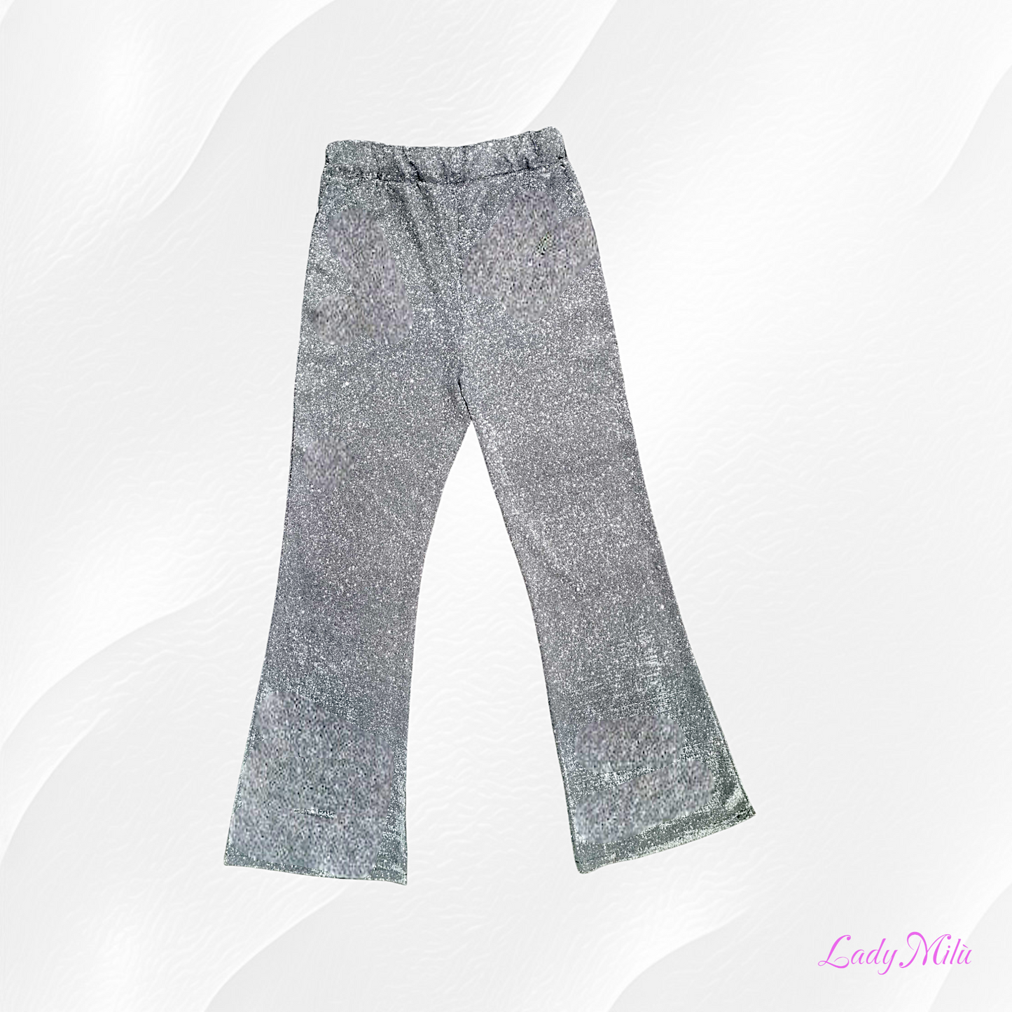 Pantalone laminato argento