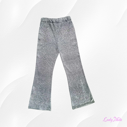 Pantalone laminato argento