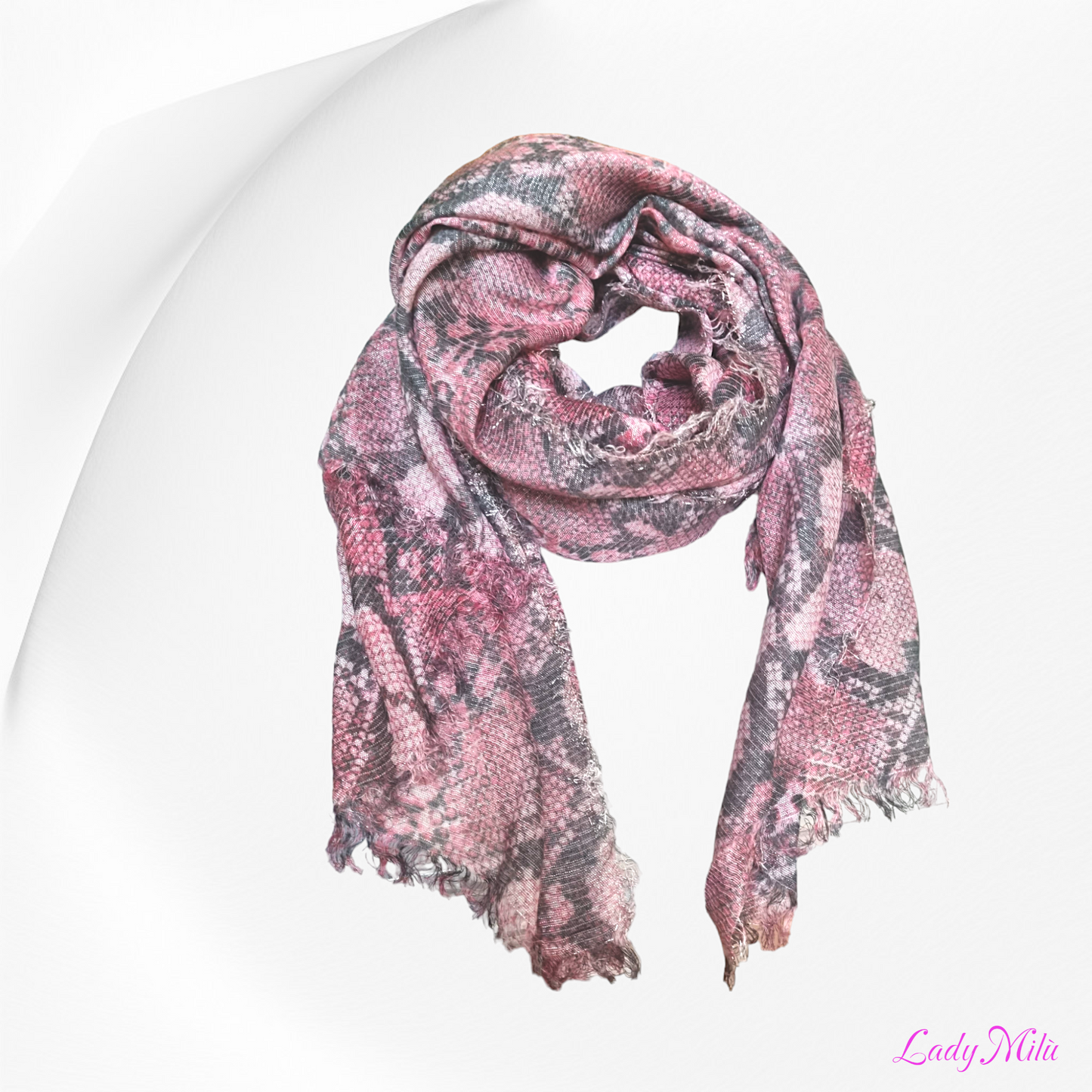 Pashmina pitonata rosa