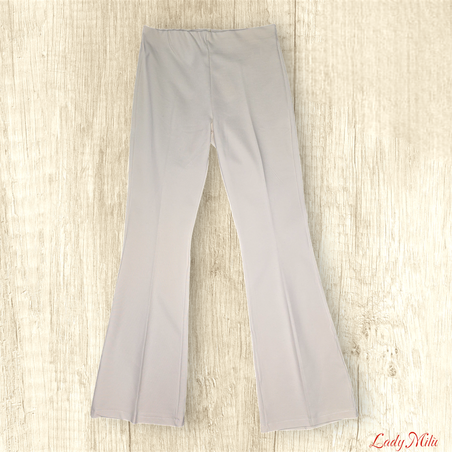 Pantalone zampa crema