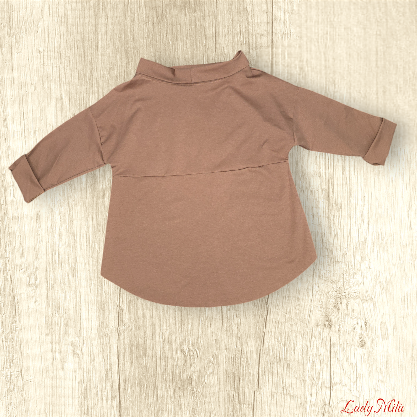 Blusa cognac elasticizzata