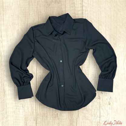 Camicia nera chiffon