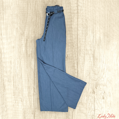 Pantalone azzurro polvere