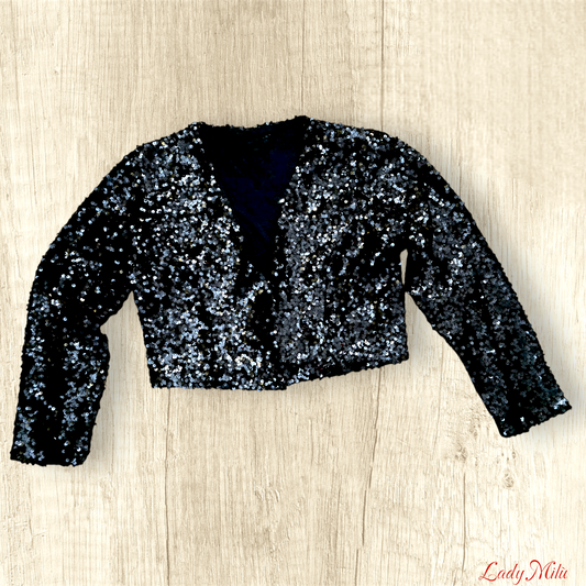 Giacca nera paillettes