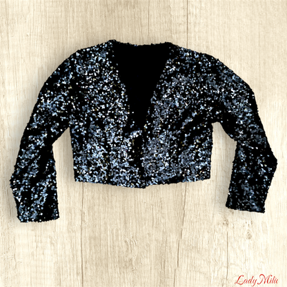 Giacca nera paillettes