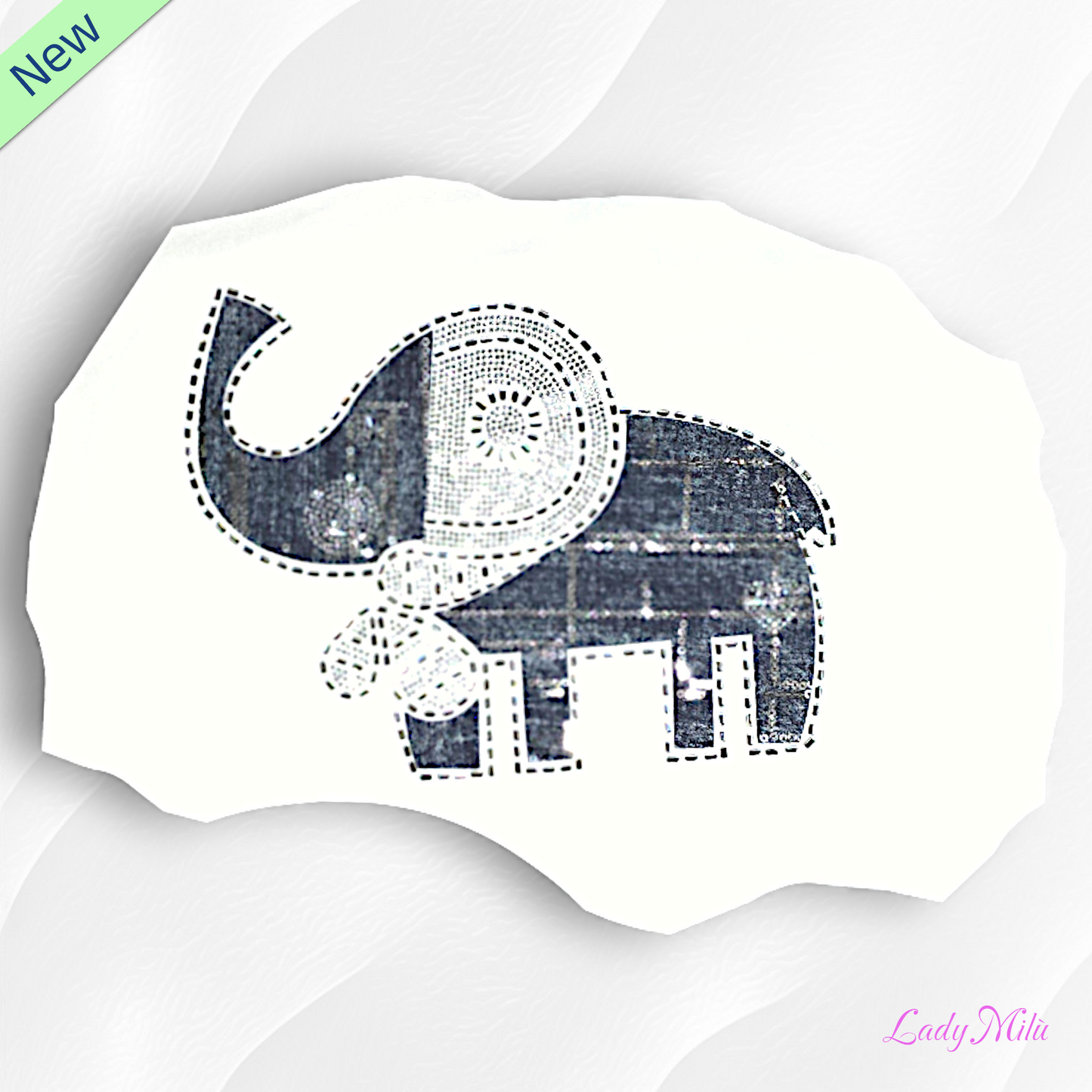 Tshirt  bianca con elefantino