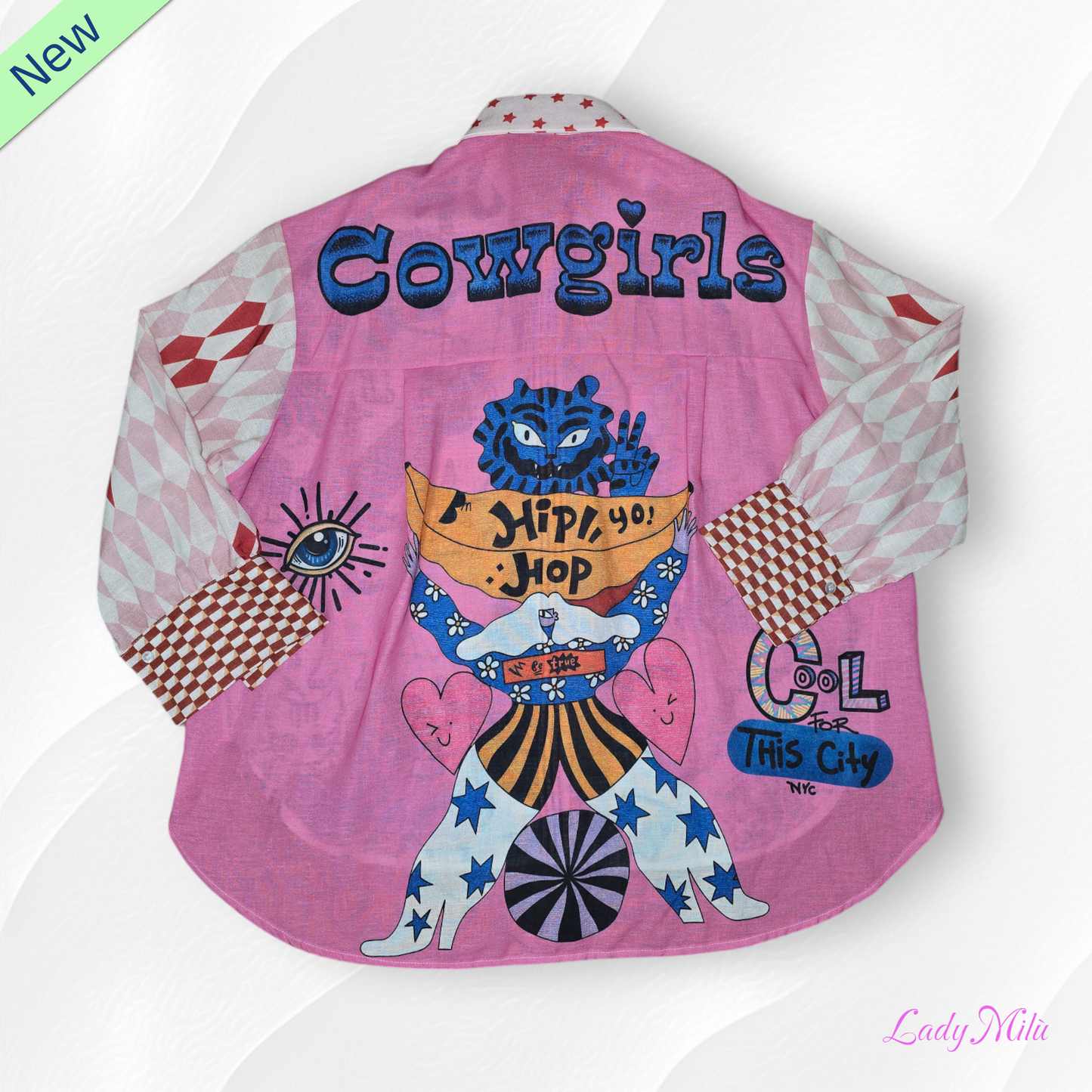 Camicia  rosa con disegni CARTOON