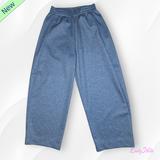Pantalone effetto denim gamba larga