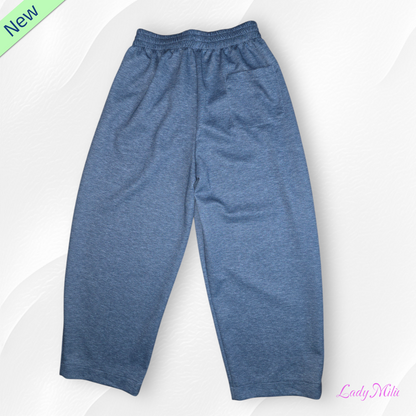 Pantalone effetto denim gamba larga