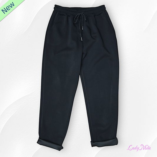 Pantalone garzato nero
