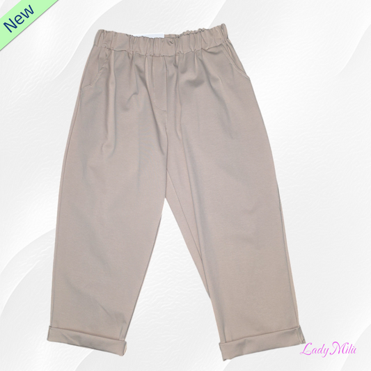 Pantalone  elasticizzato  beige