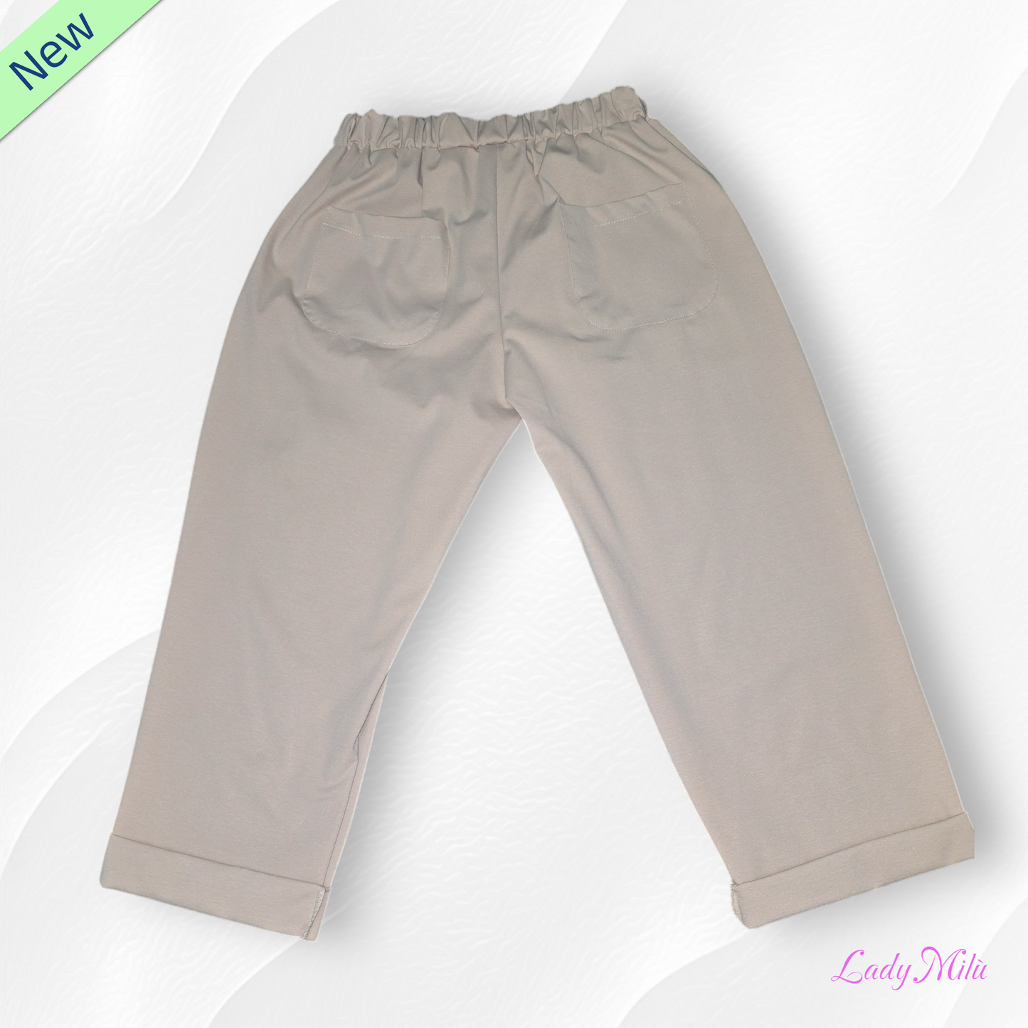 Pantalone  elasticizzato  beige