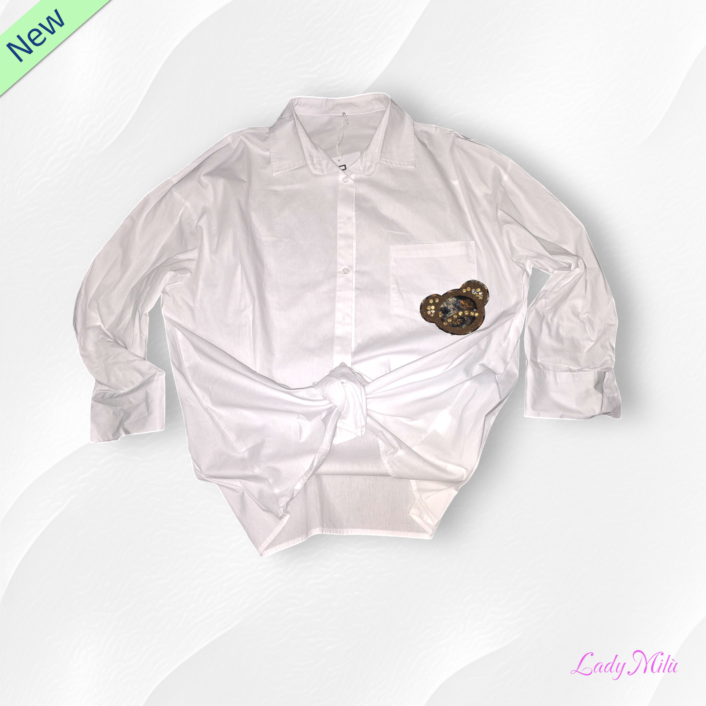 Camicia bianca con applicazione -VIC BEE