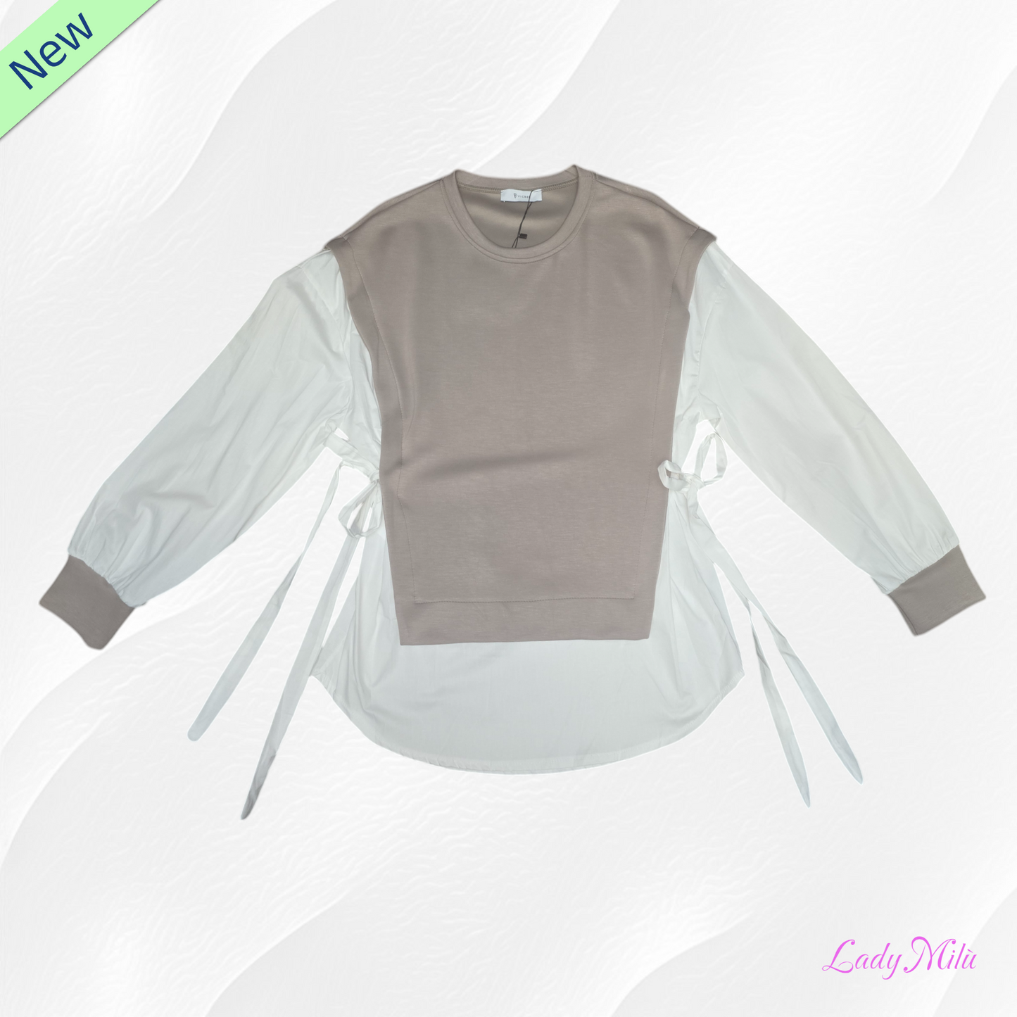Completo bianco e tortora-VIC BEE