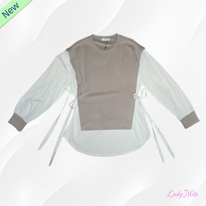 Completo bianco e tortora-VIC BEE