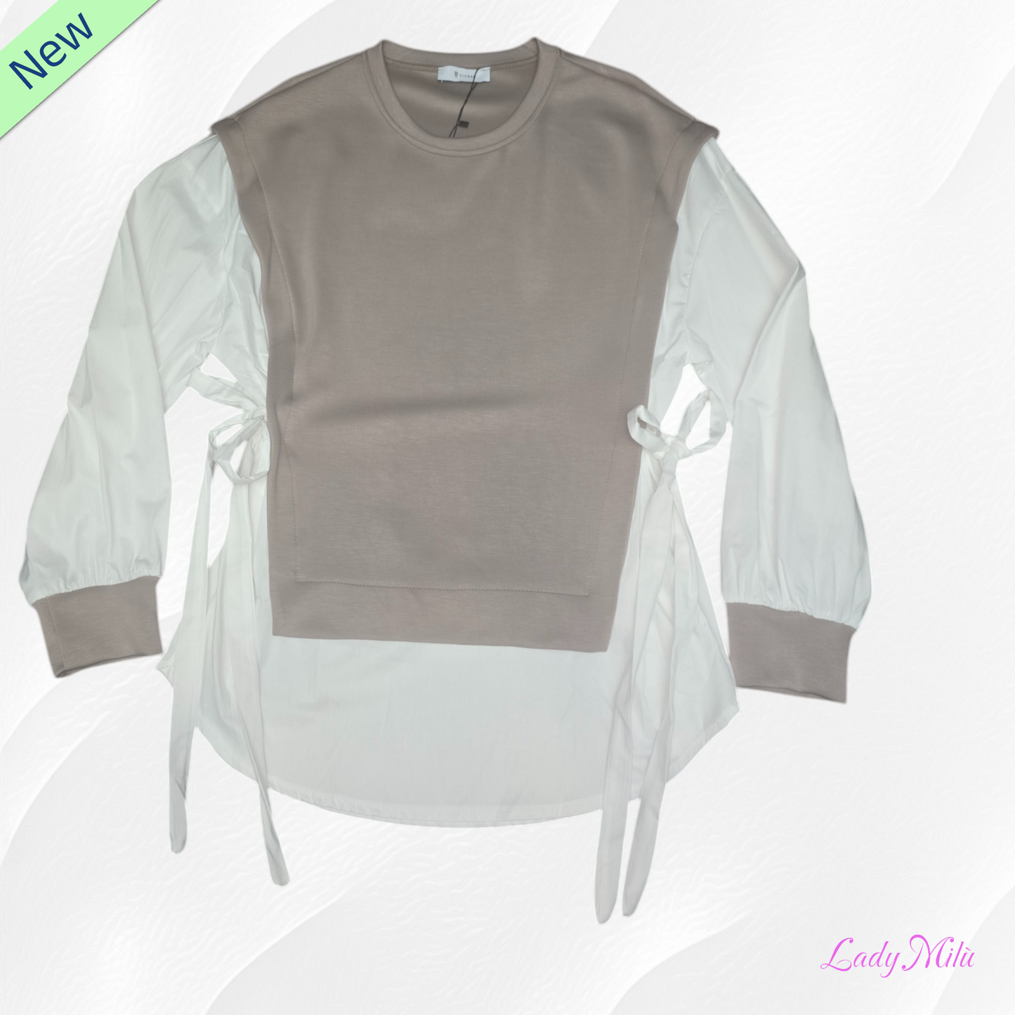 Completo bianco e tortora-VIC BEE
