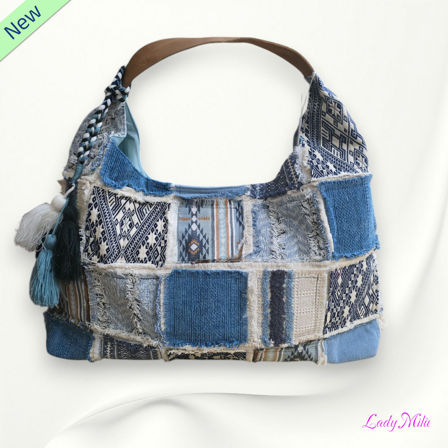 Borsa jeans  patchwork