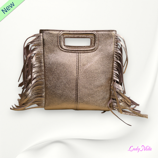 Borsa vera pelle bronzo