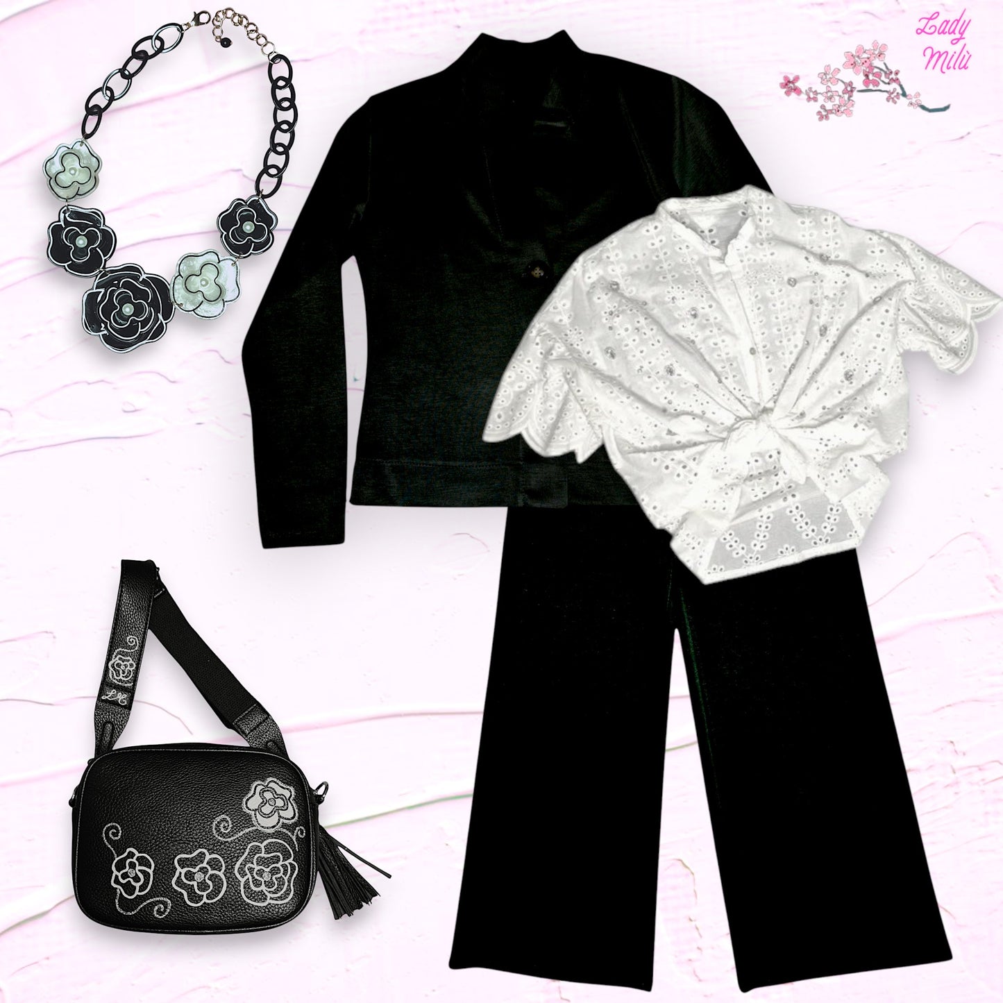 Outfit -Unica con la borsa personalizzata