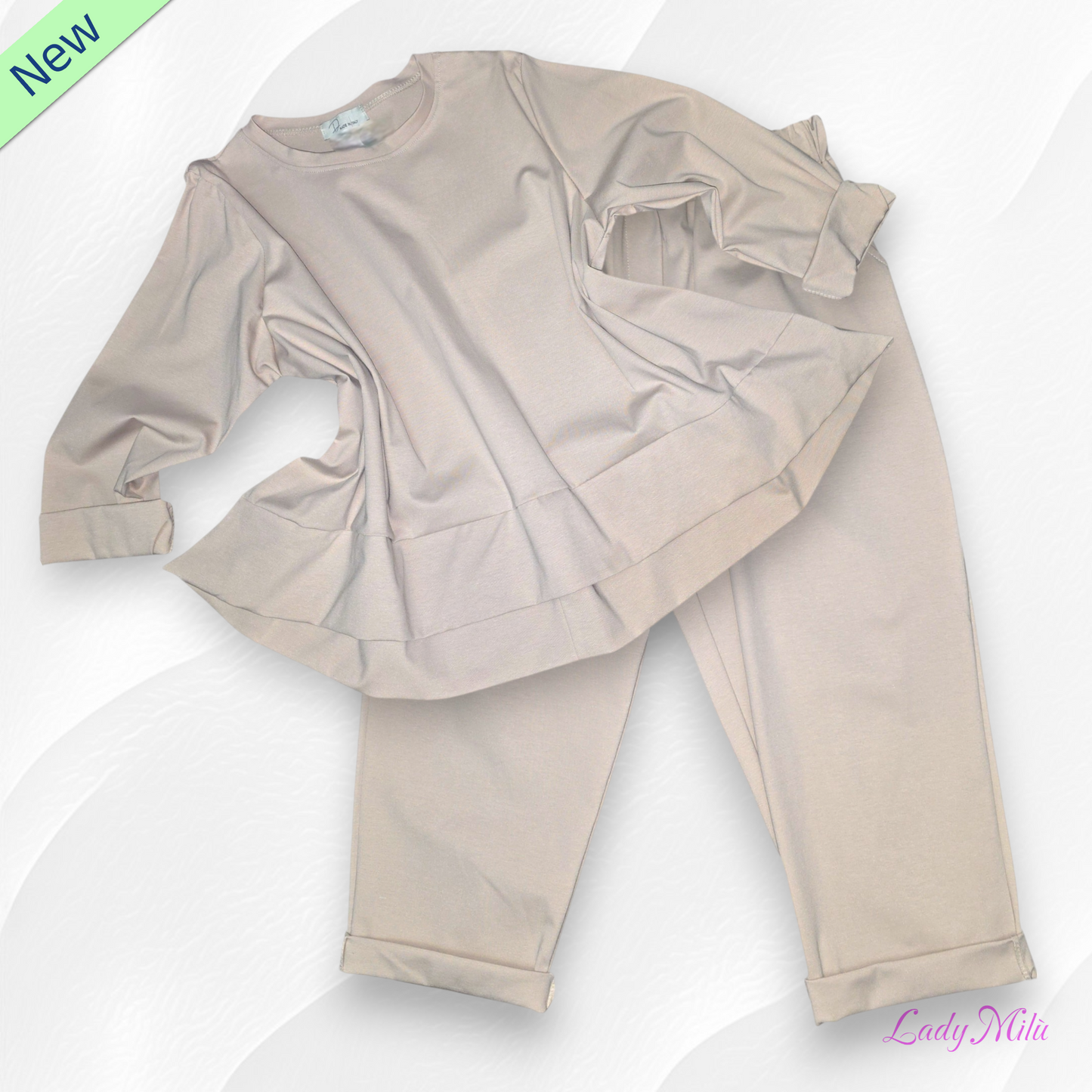 Completo casual beige