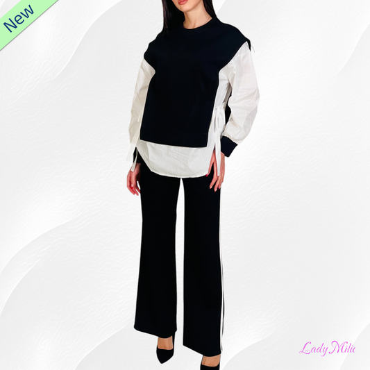 Completo bianco e nero -VIC BEE