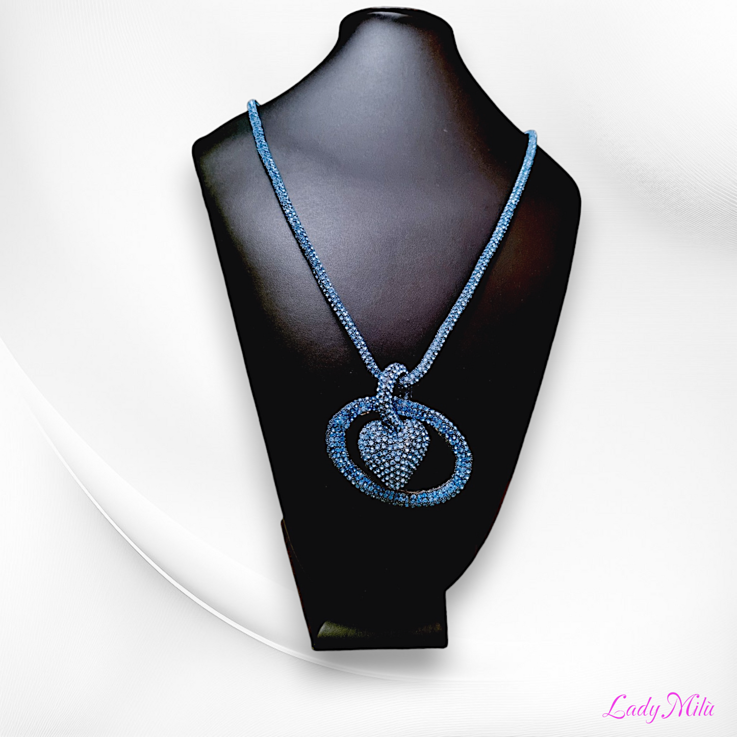 Collana swarosky azzurra