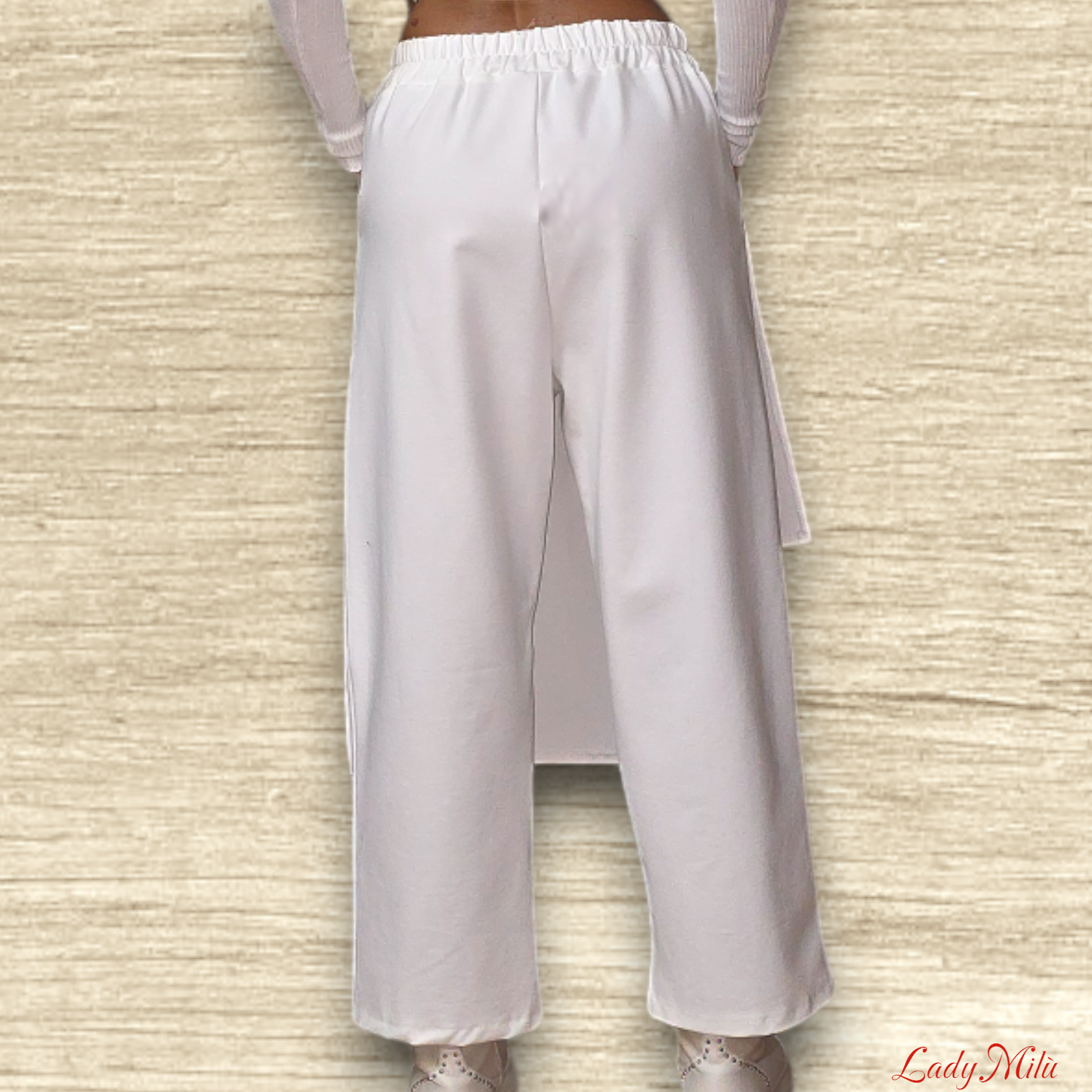 Pantalone panna largo