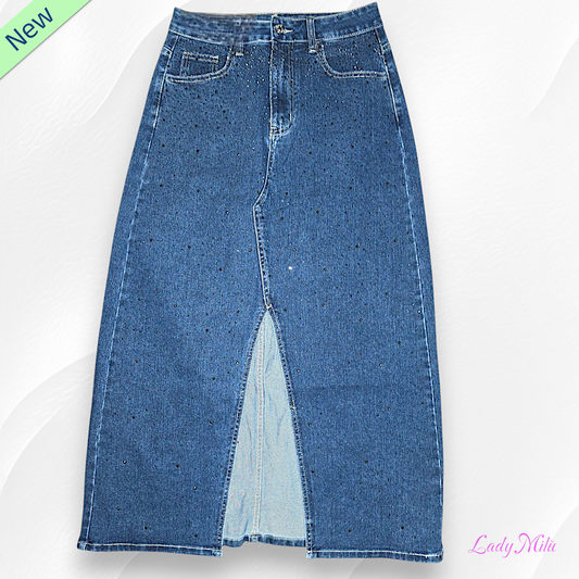 Gonna di jeans con brillantini